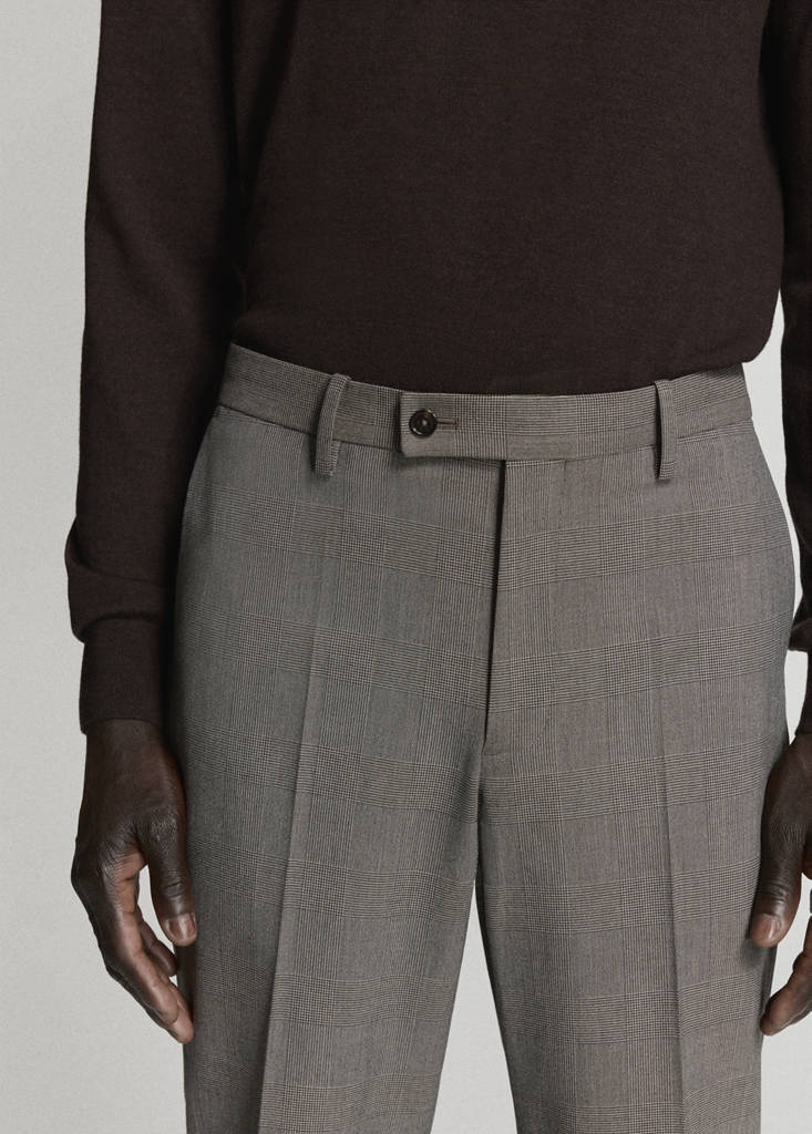 Milan slim-fit suit trousers — Brown
