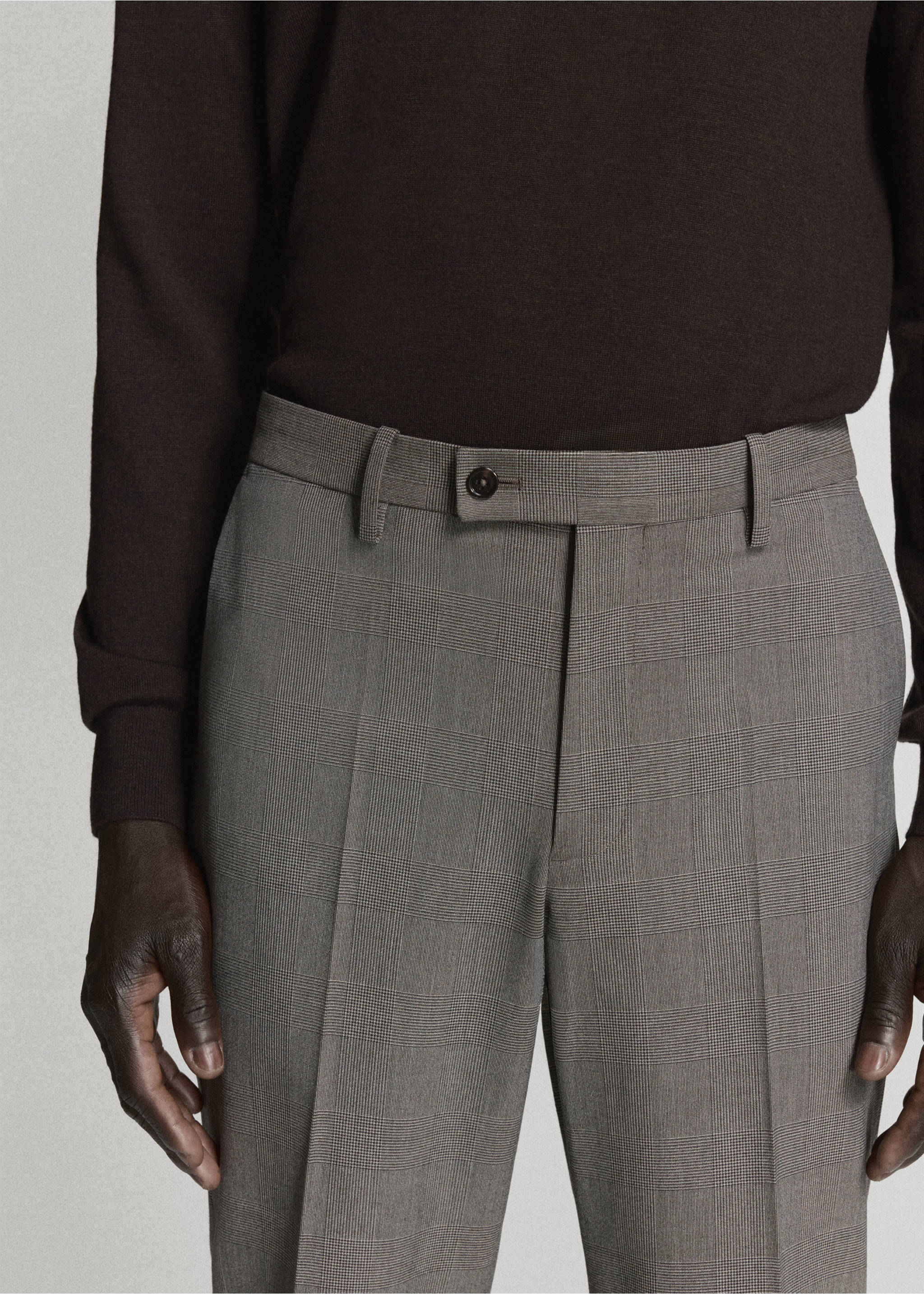 Pantalon costume Milán slim-fit - Détail de l'article 1, Marron. Ref: 37085153-00.