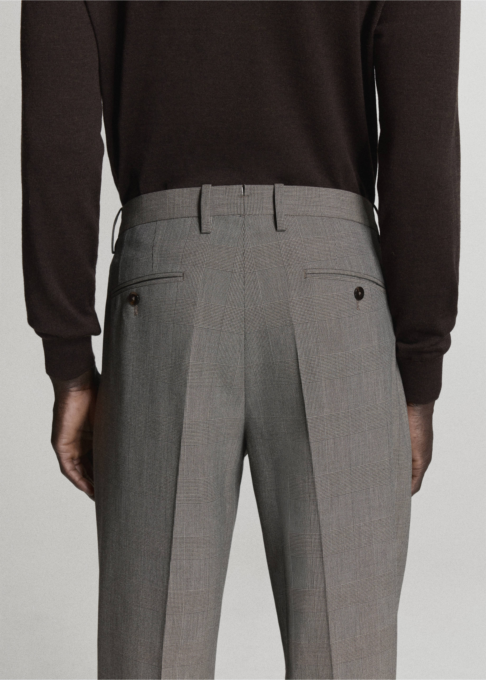 Pantalon costume Milán slim-fit - Détail de l'article 3, Marron. Ref: 37085153-00.
