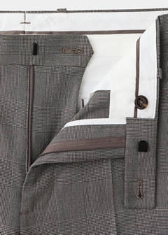 Milan slim fit suit trousers — Brown 8