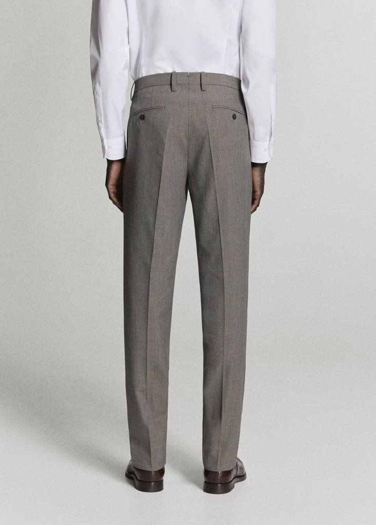 Milan slim-fit suit trousers — Brown