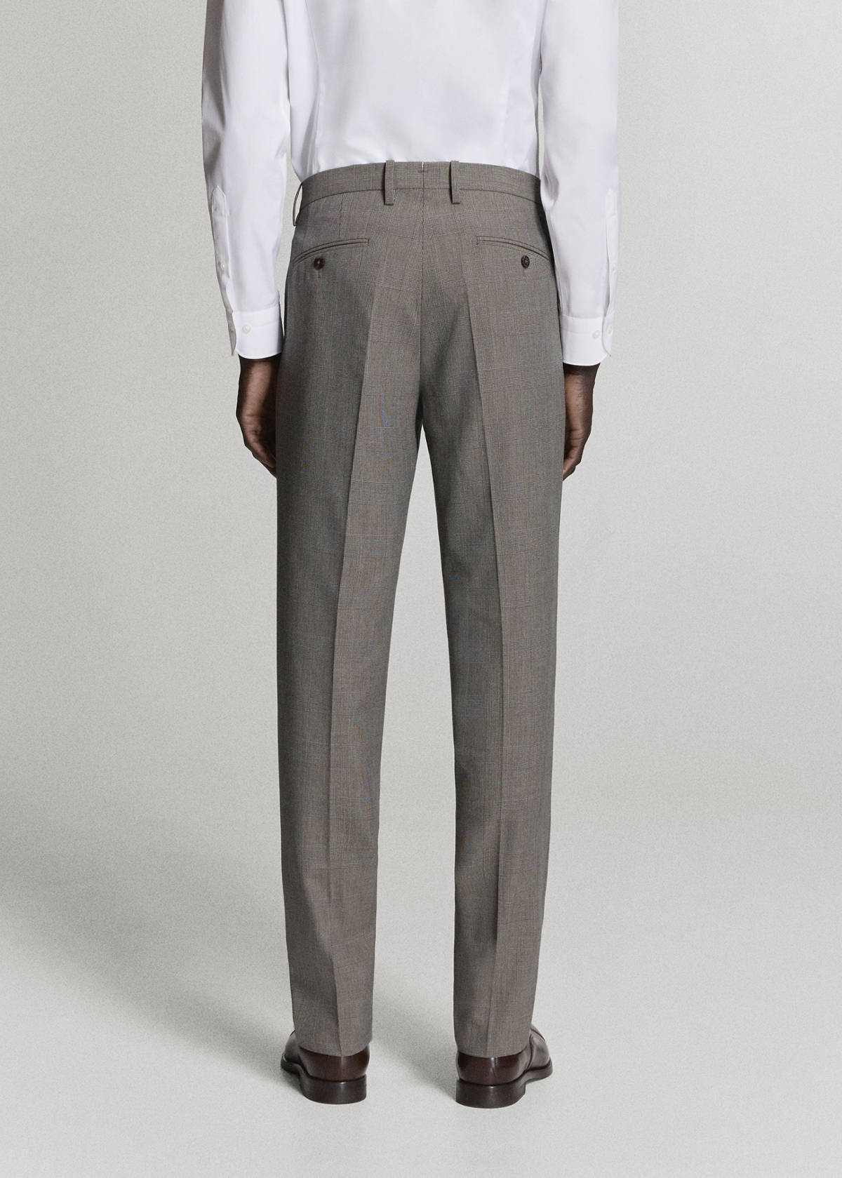 Milan slim fit suit trousers — Brown