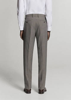 Milan slim fit suit trousers — Brown 12