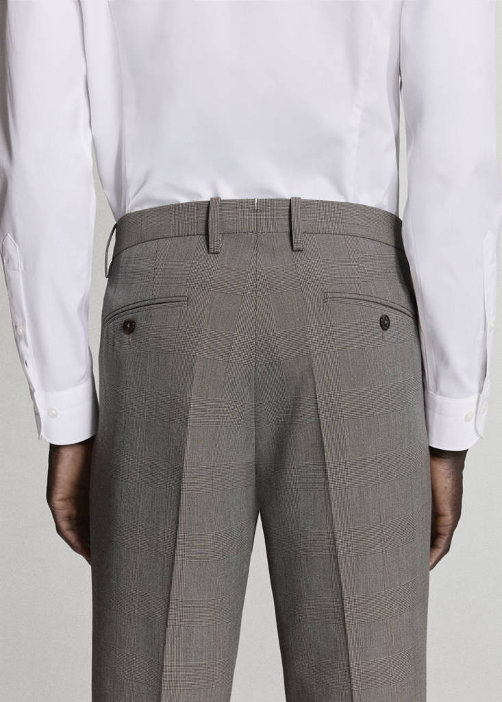 Milan slim-fit suit trousers — Brown