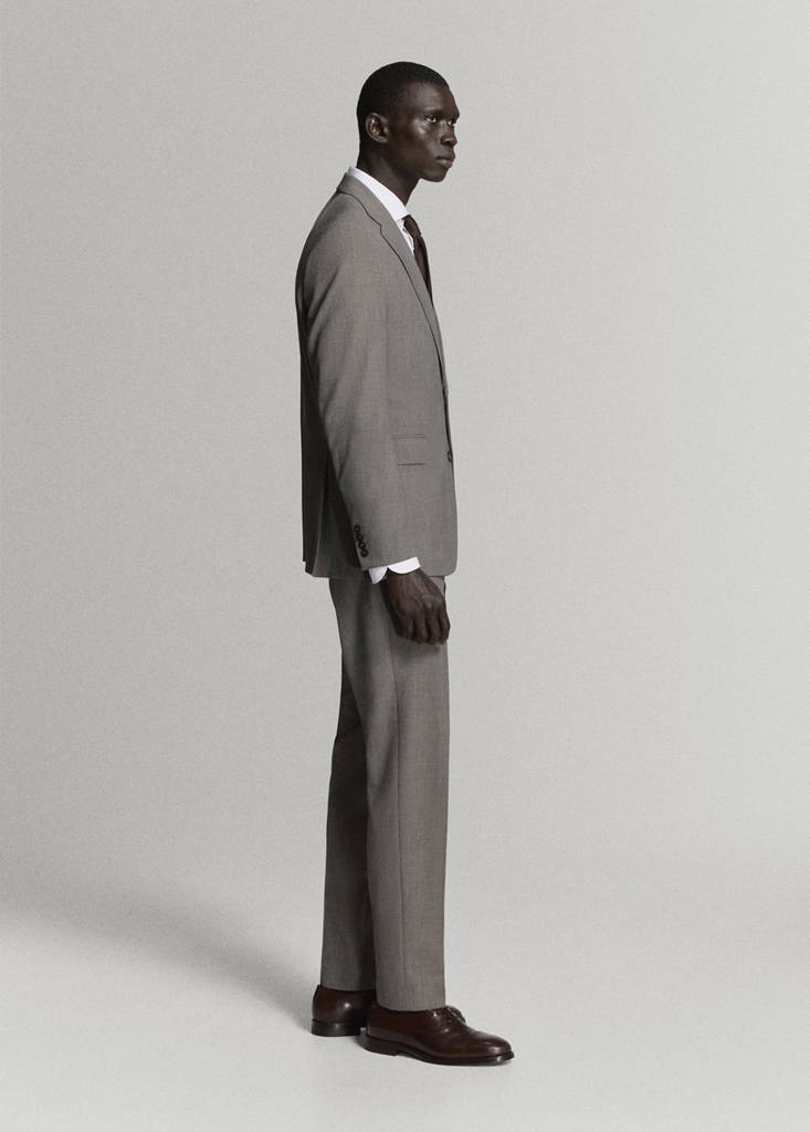 Milan slim-fit suit trousers — Brown