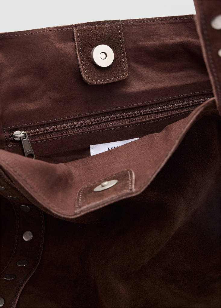 Leather tote bag — Chocolate