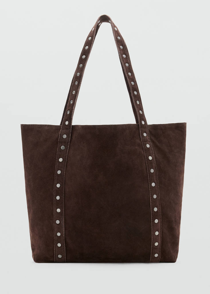 Leather tote bag — Chocolate