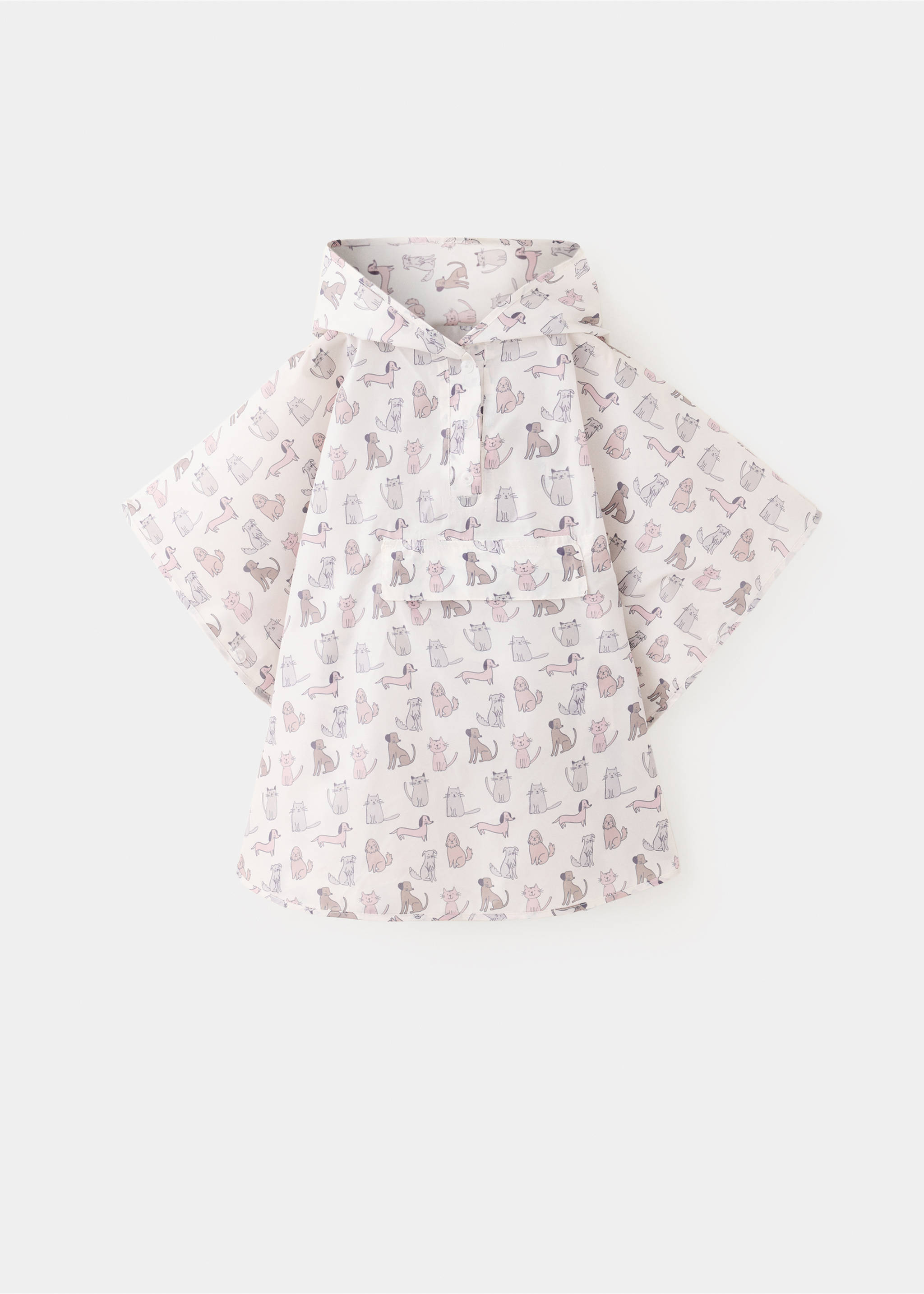 Animal print raincoat - Article without model, Pale Pink. Ref: 37085155-00.