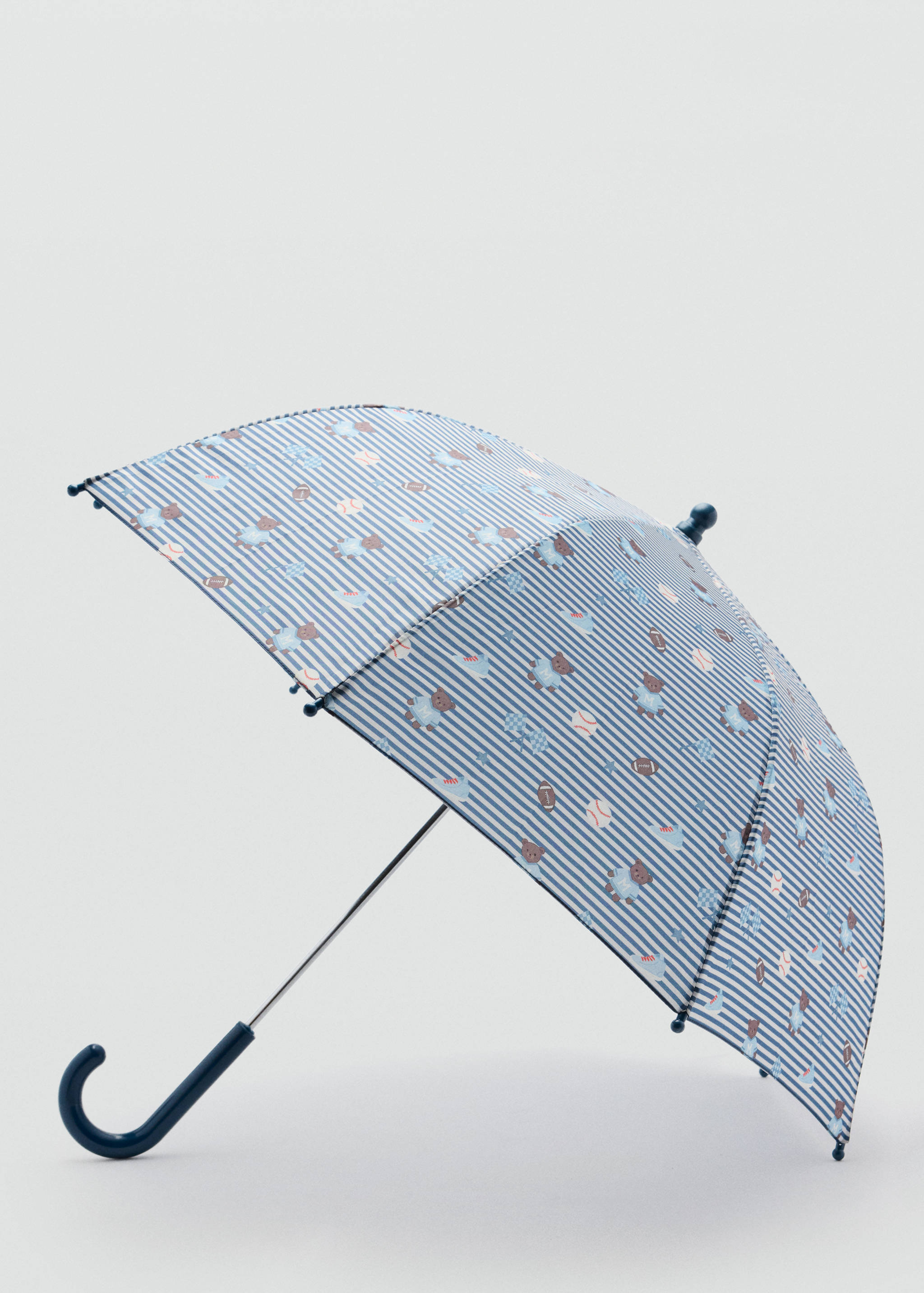 Striped bear print umbrella - Medium plane