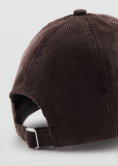 Embroidered corduroy cap — Chocolate 4
