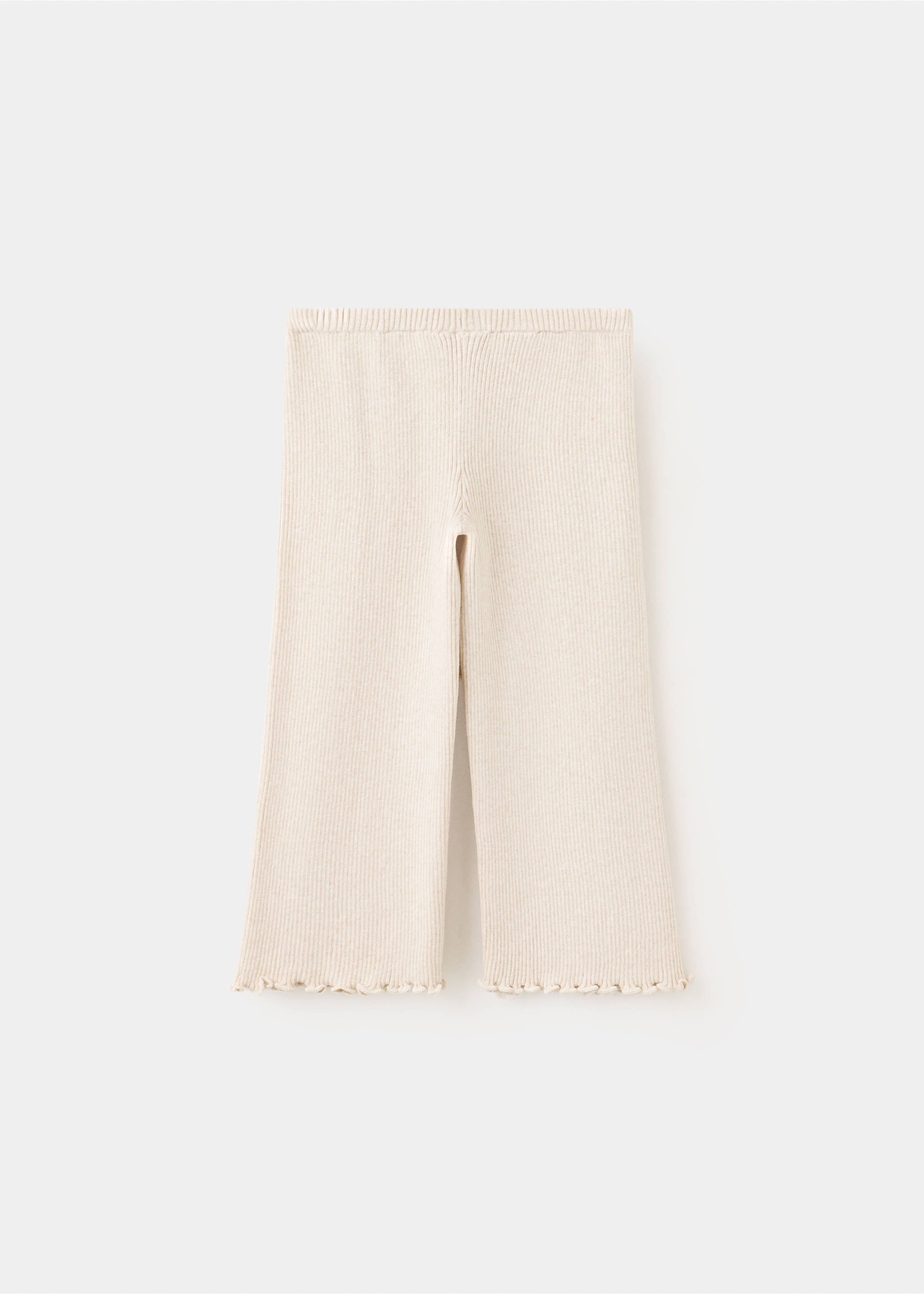 Pantalon maille côtelée - Verso de l’article, Beige. Ref: 37085160-00.