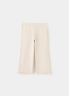 Ribbed knit trousers — Beige 5