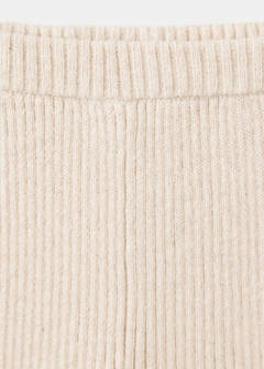 Ribbed knit trousers — Beige 4