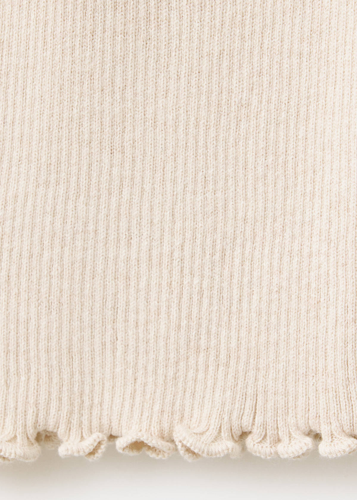 Ribbed knit trousers — Beige