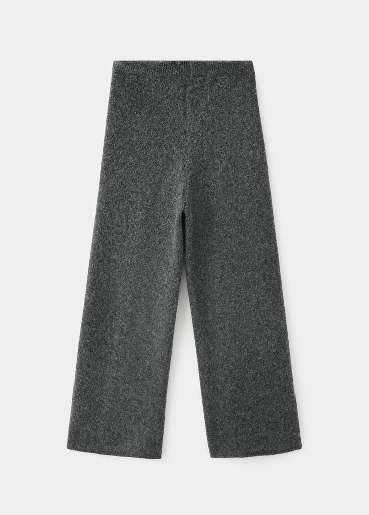 Straight knitted trousers — Charcoal