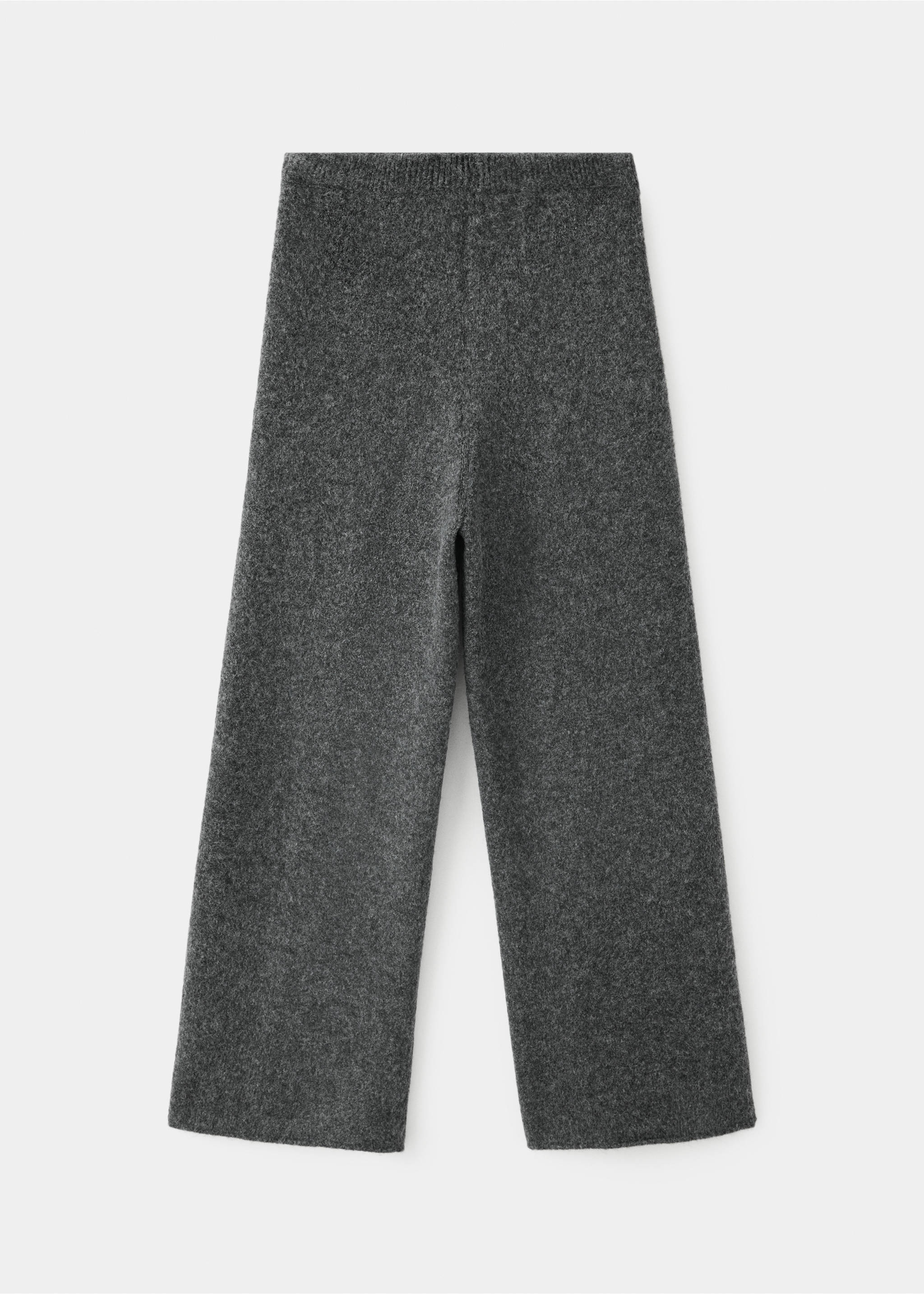 Straight knitted trousers - Reverse of the article, Charcoal. Ref: 37085161-00.
