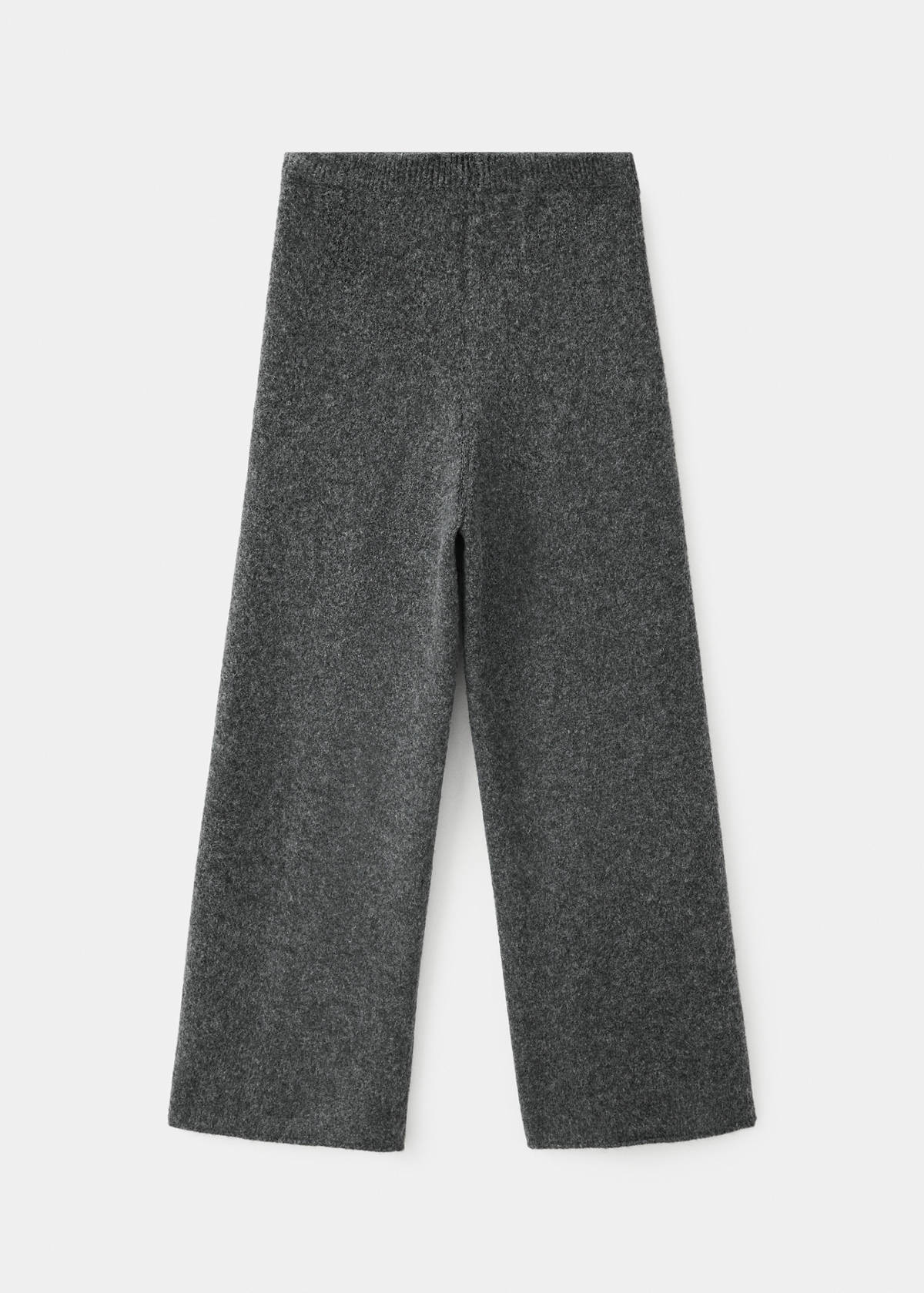 Straight knitted trousers — Charcoal