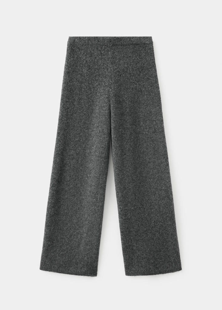 Straight knitted trousers — Charcoal