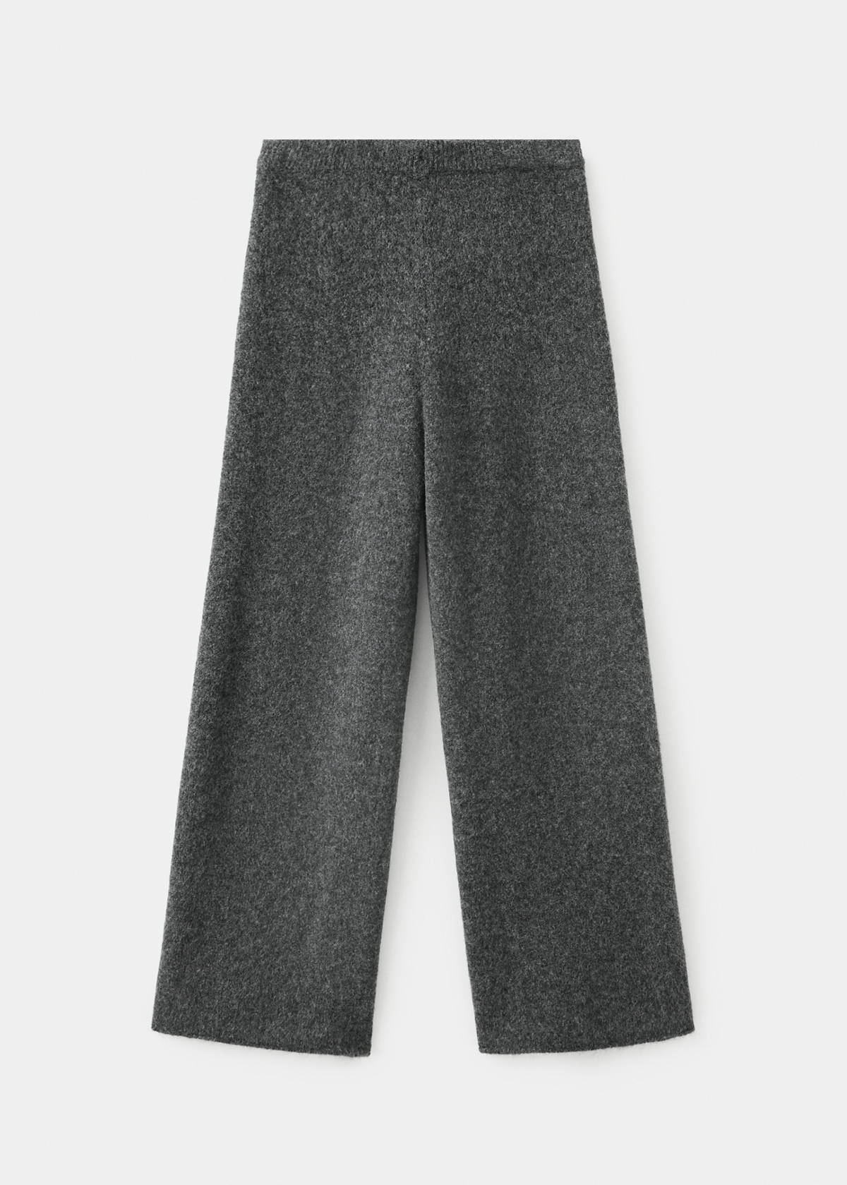 Straight knitted trousers — Charcoal