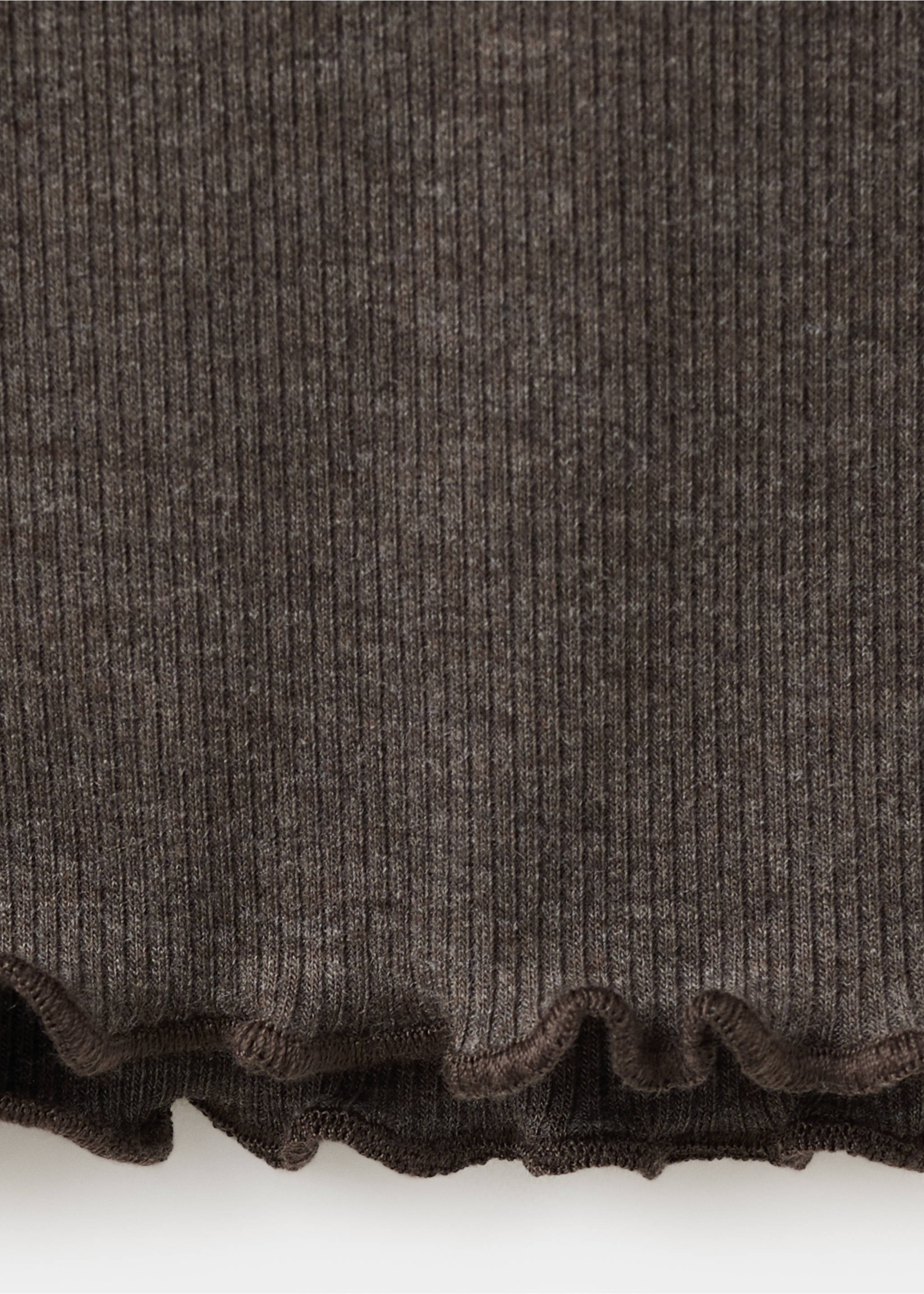 Ribbed jogger-style trousers - Details of the article 0, Chocolate. Ref: 37085162-00.