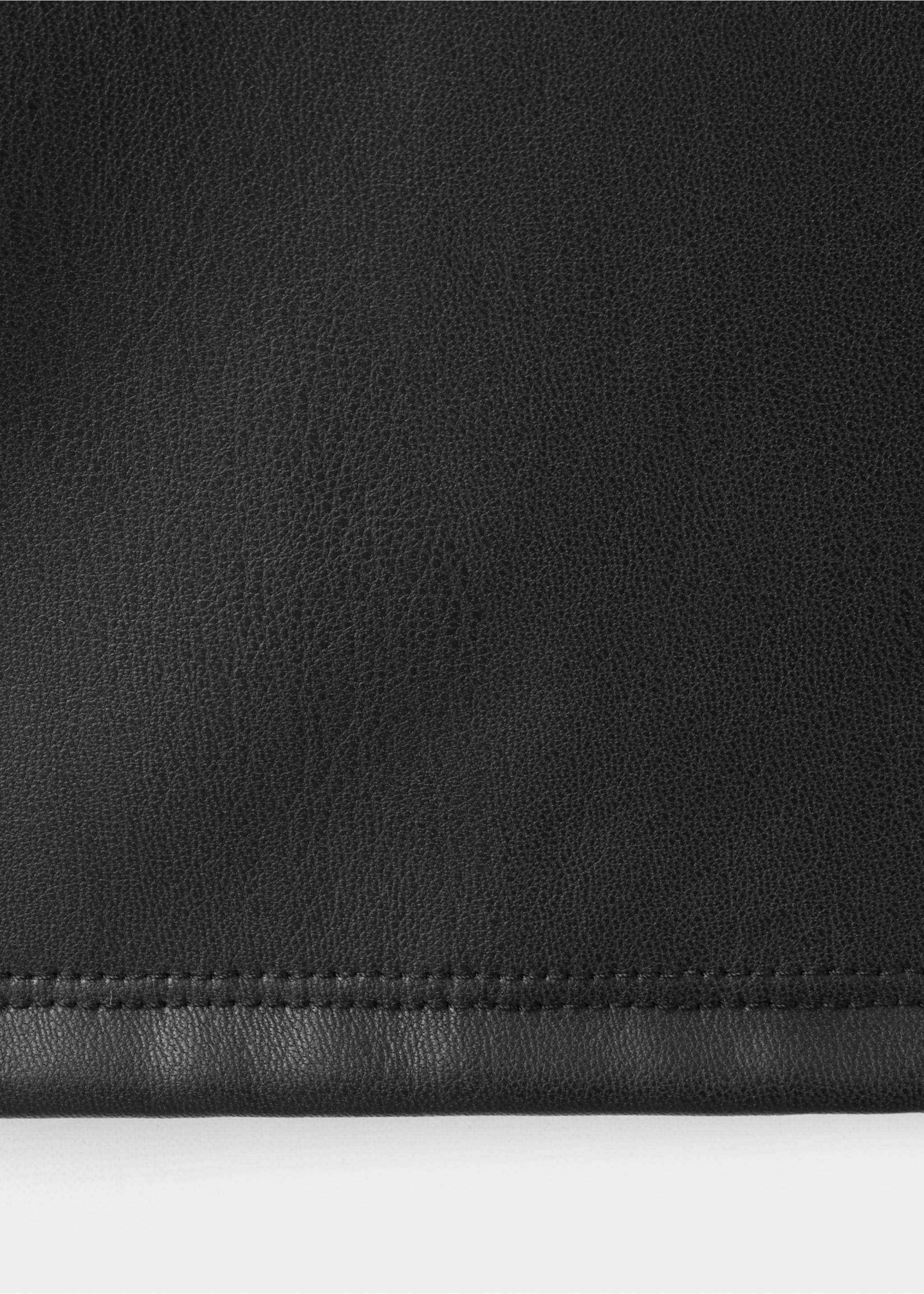 Flared faux leather leggings - Details of the article 0, Black. Ref: 37085164-00.