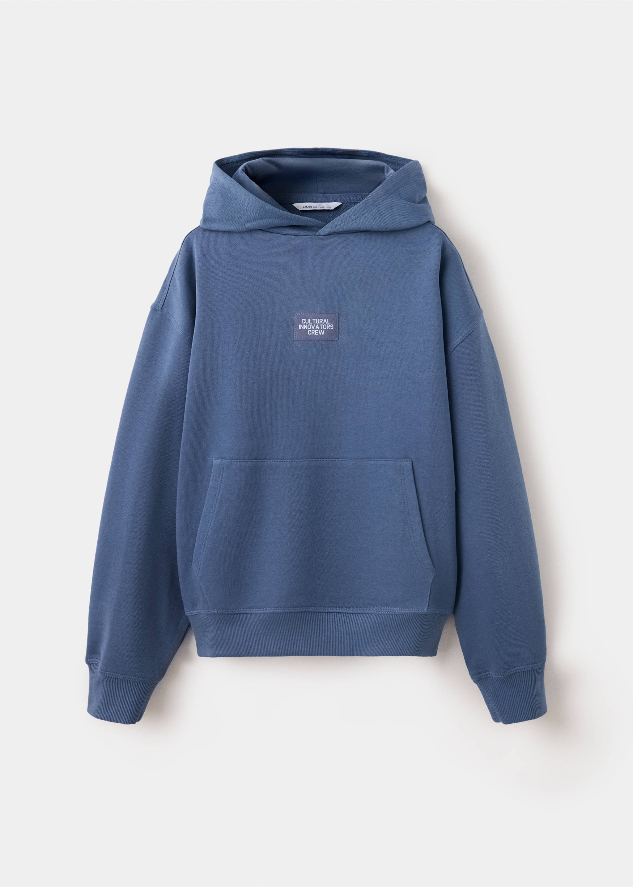Hoodie mit Washed-Effekt - Artikel ohne Model, Blau. Ref: 37085166-00.