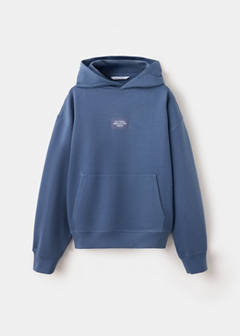 Washed-effect hooded sweatshirt — Blue 3