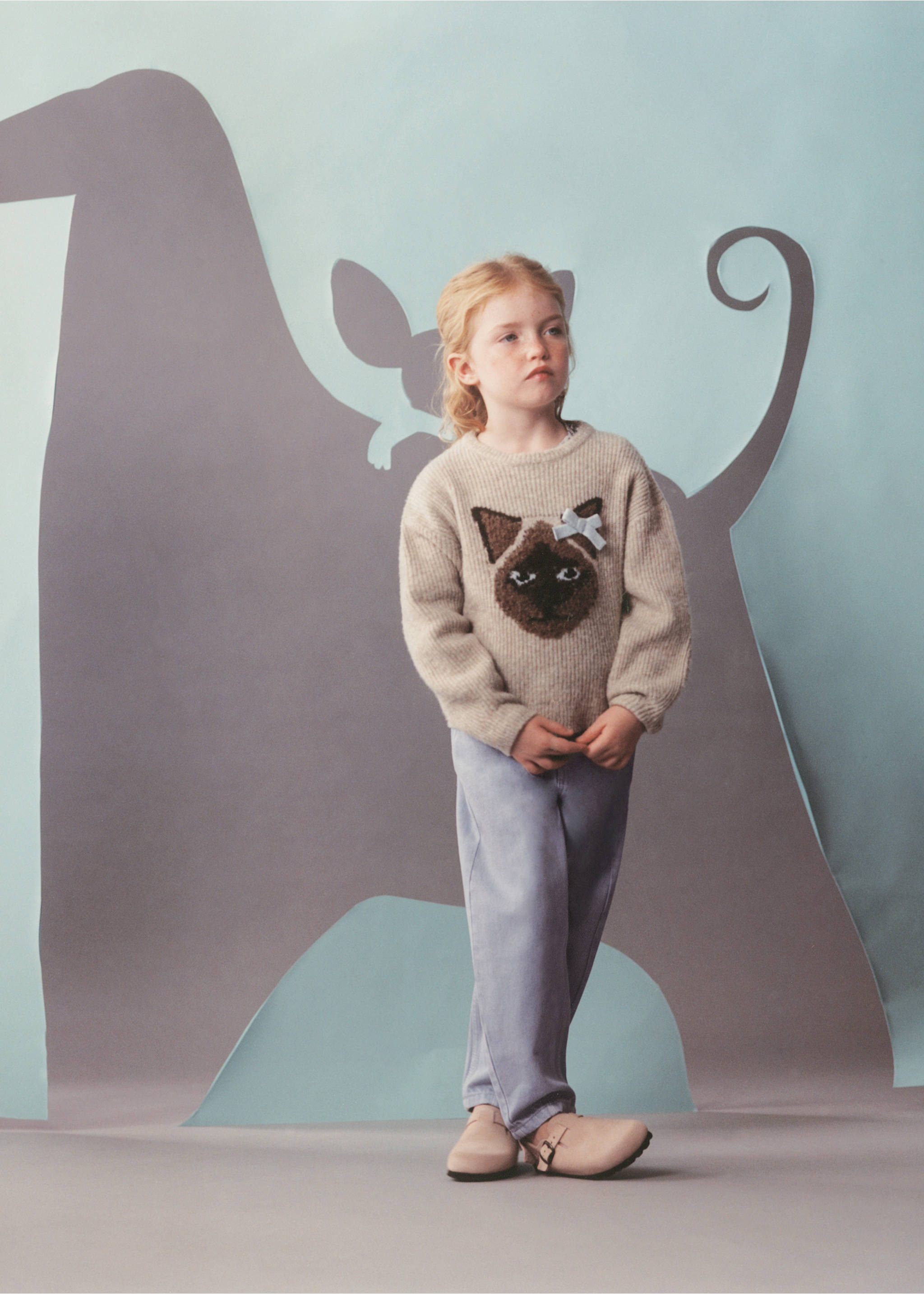 Barrel fit jeans - Details of the article 5, Sky Blue. Ref: 37085167-00.