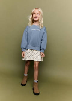 Floral sweatshirt dress — Blue 2