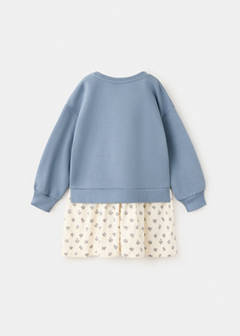 Floral sweatshirt dress — Blue 6