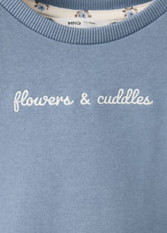 Floral sweatshirt dress — Blue 5