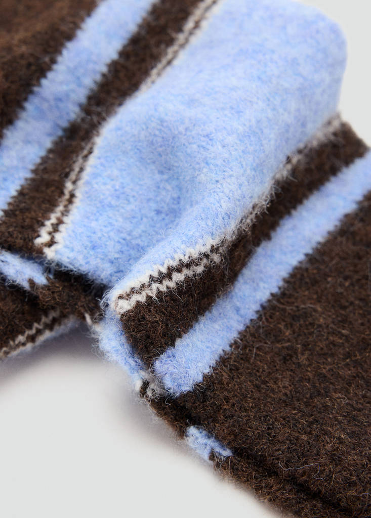 Striped scarf — Sky Blue