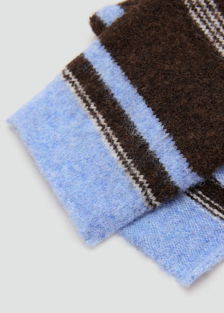 Striped scarf — Sky Blue