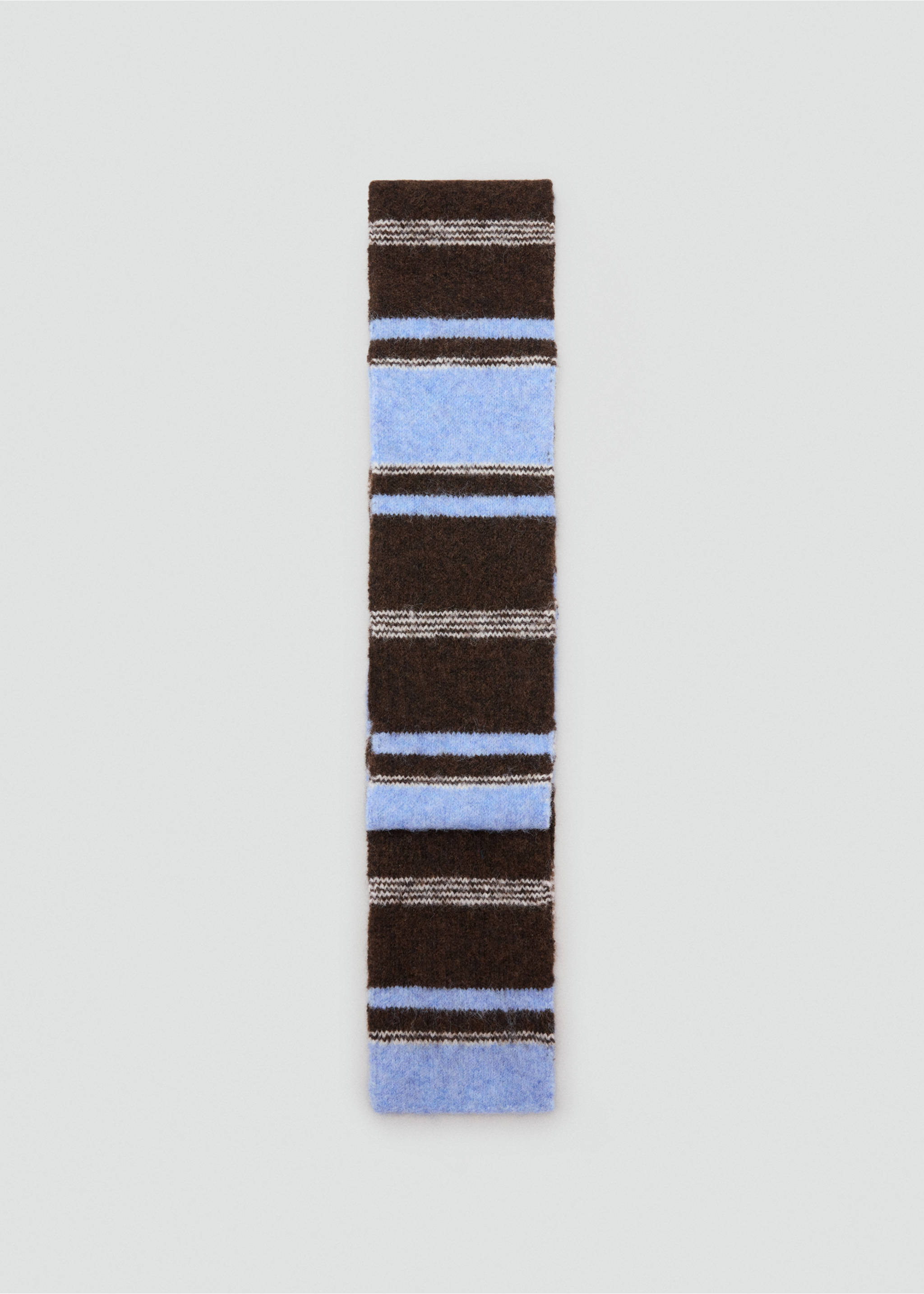Striped scarf - Article without model, Sky Blue. Ref: 37085169-00.