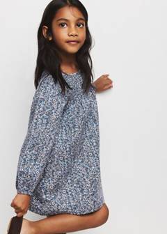 Ruched floral dress — Blue 5