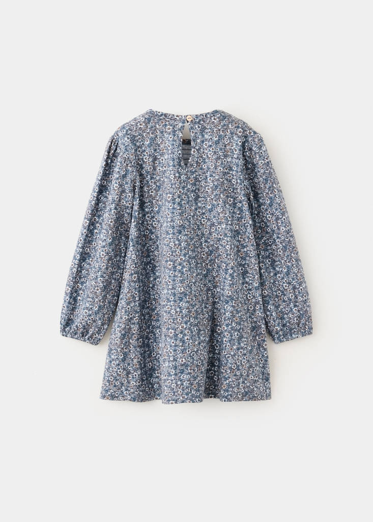 Ruched floral dress — Blue