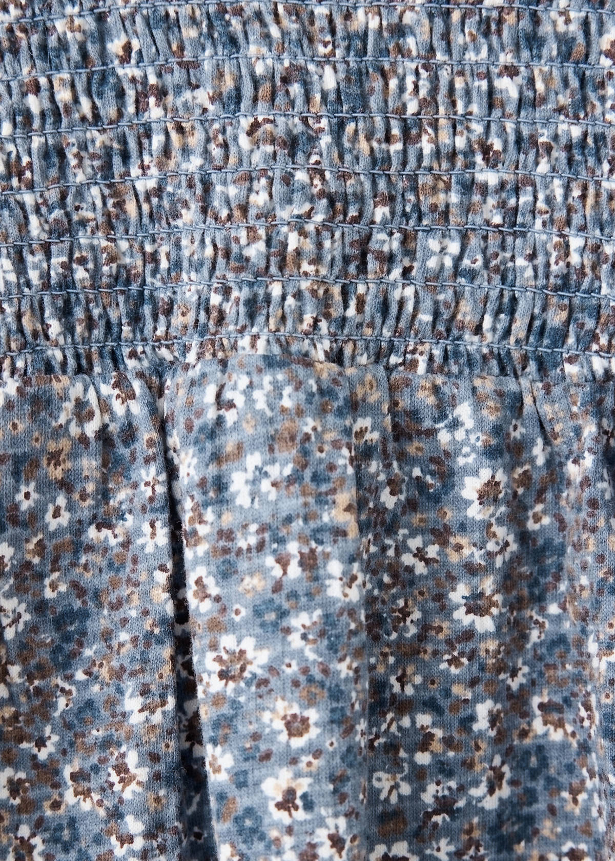 Ruched floral dress — Blue