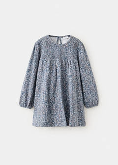 Ruched floral dress — Blue 3