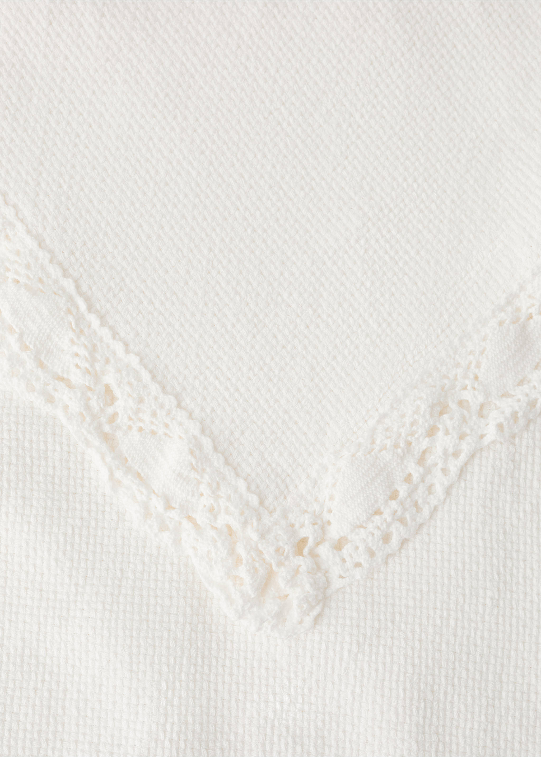 Édredon berceau 100 % coton dentelle - Détail de l'article 2, Blanc cassé. Ref: 37085172-00.