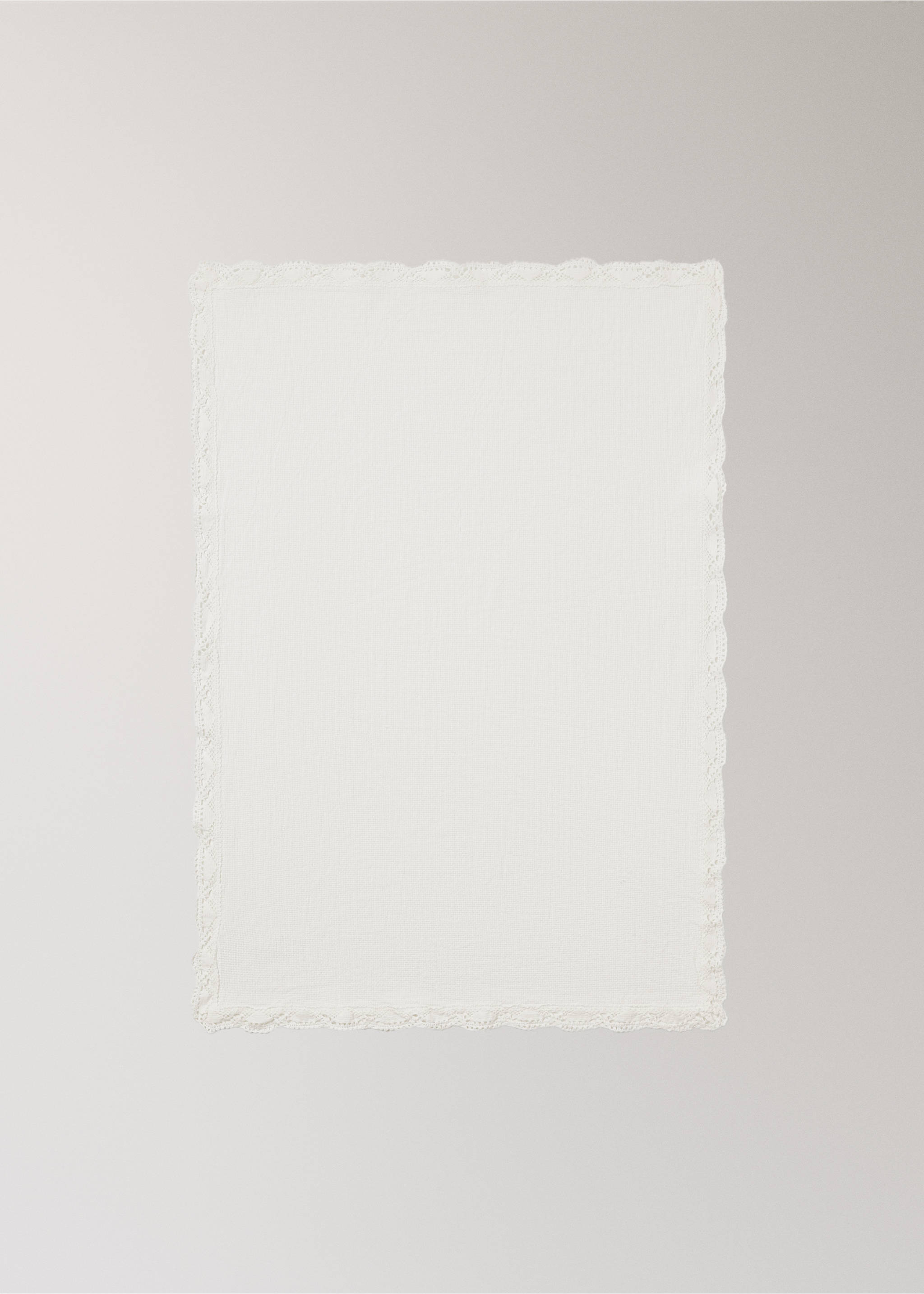 Édredon berceau 100 % coton dentelle - Détail de l'article 3, Blanc cassé. Ref: 37085172-00.
