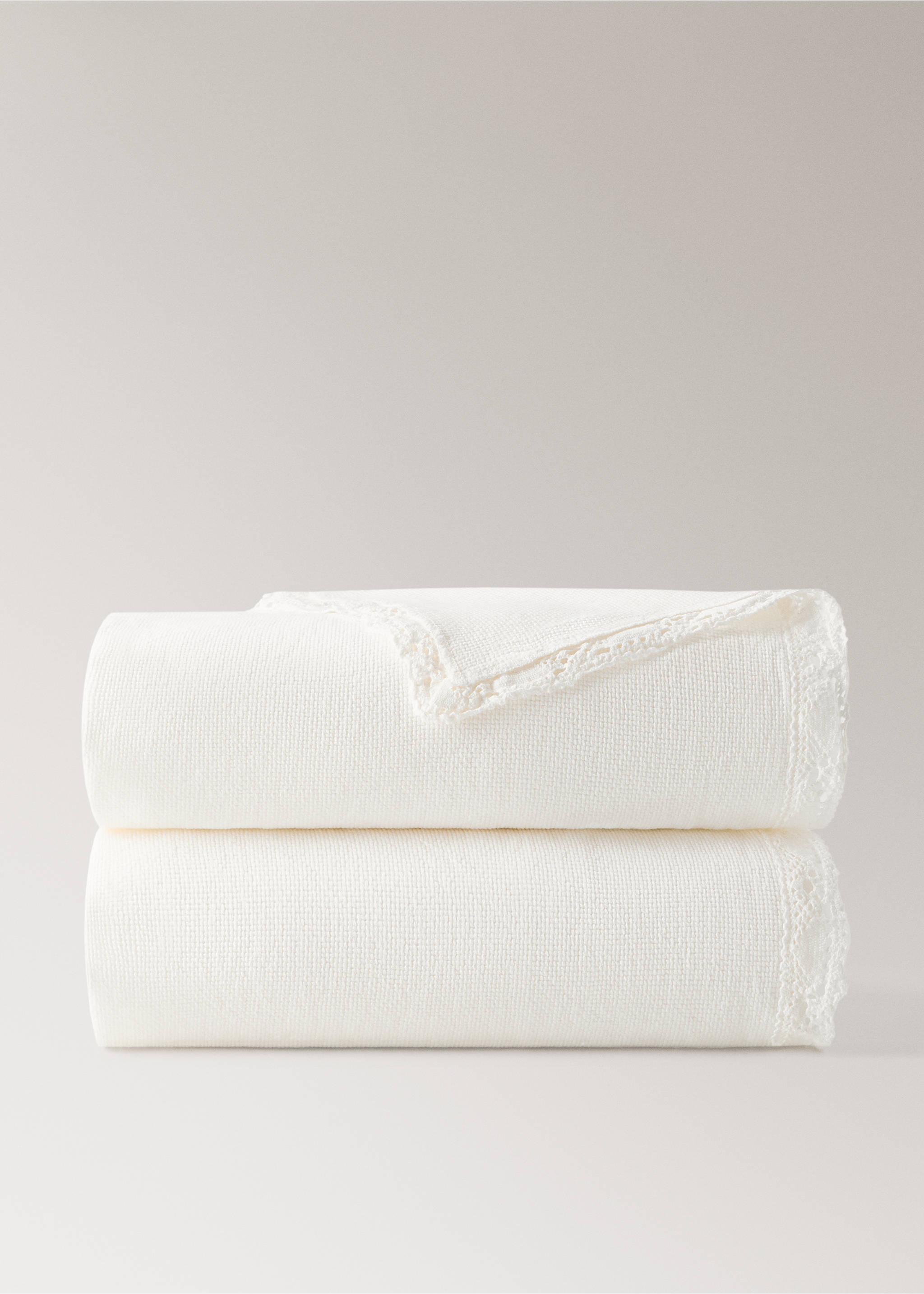 Édredon berceau 100 % coton dentelle - Article sans modèle, Blanc cassé. Ref: 37085172-00.