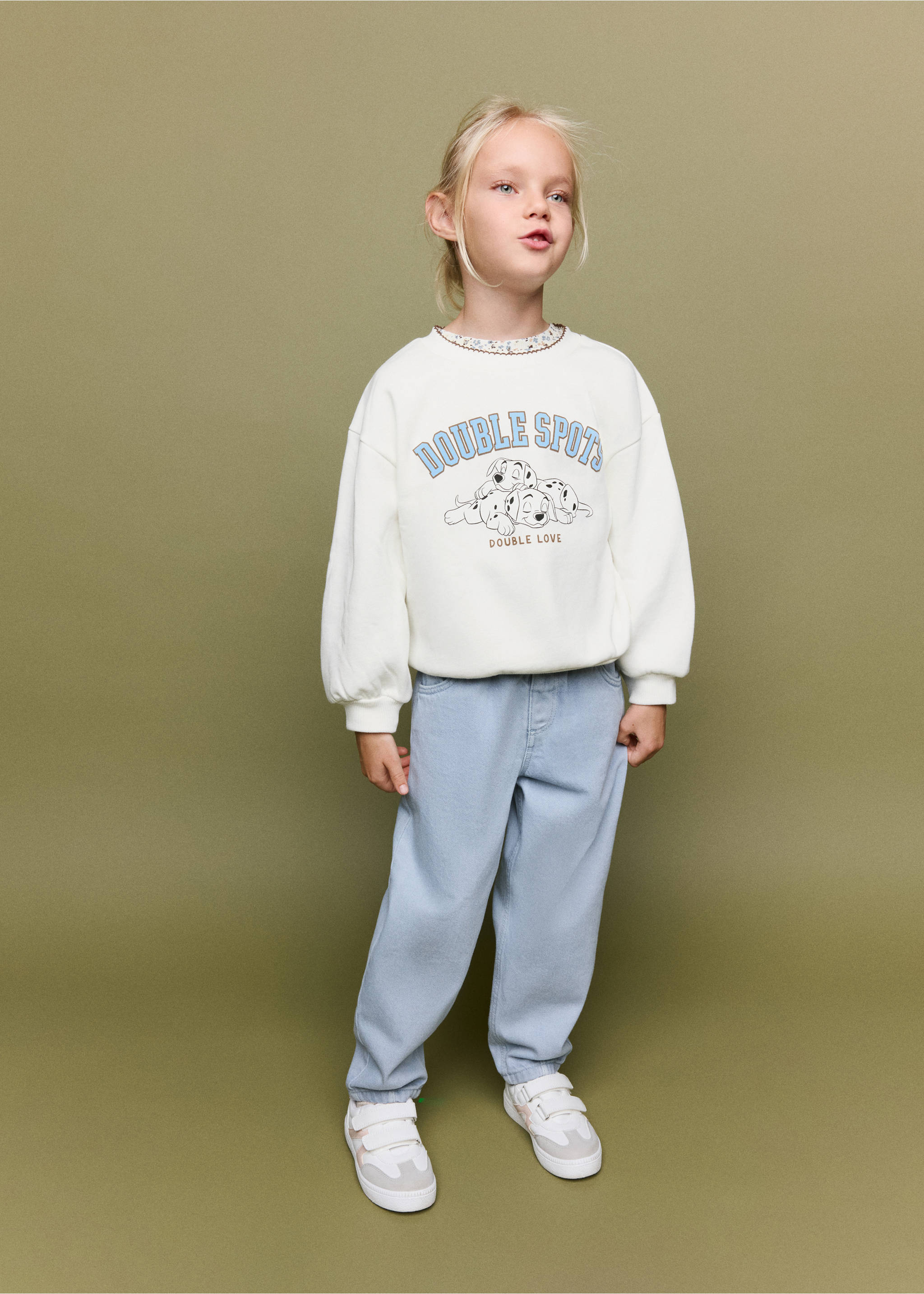 Sweatshirt de algodão dos 101 Dálmatas - Plano geral, Branco-pérola. Ref: 37085174-00.