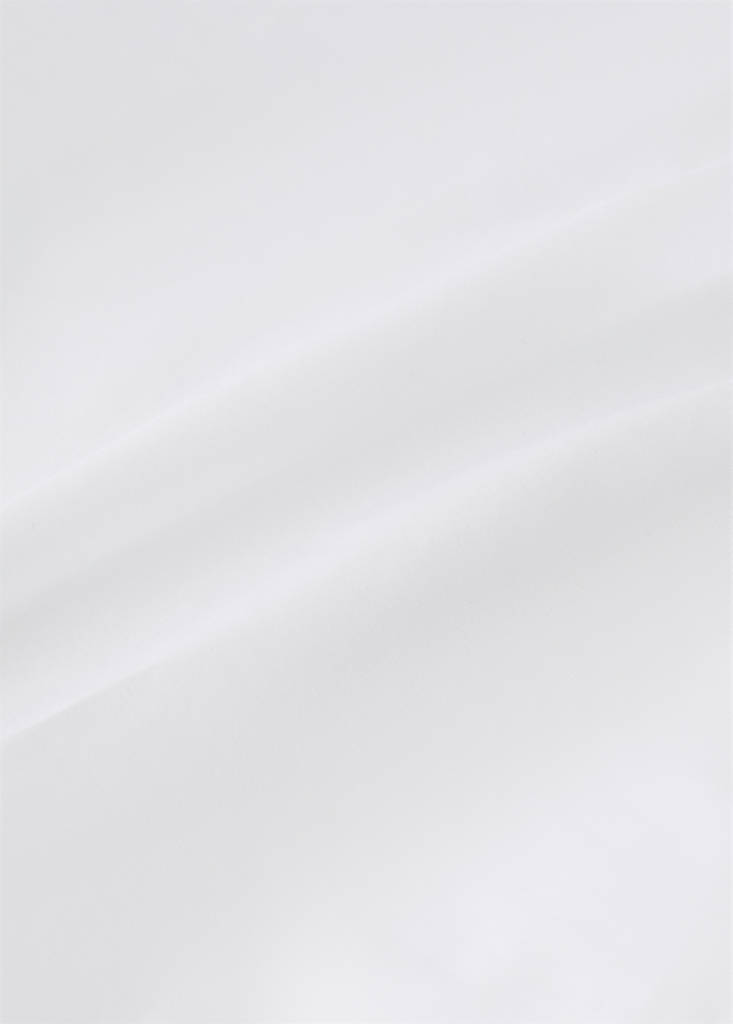 Mini cot fitted sheet in cotton percale piqué — White
