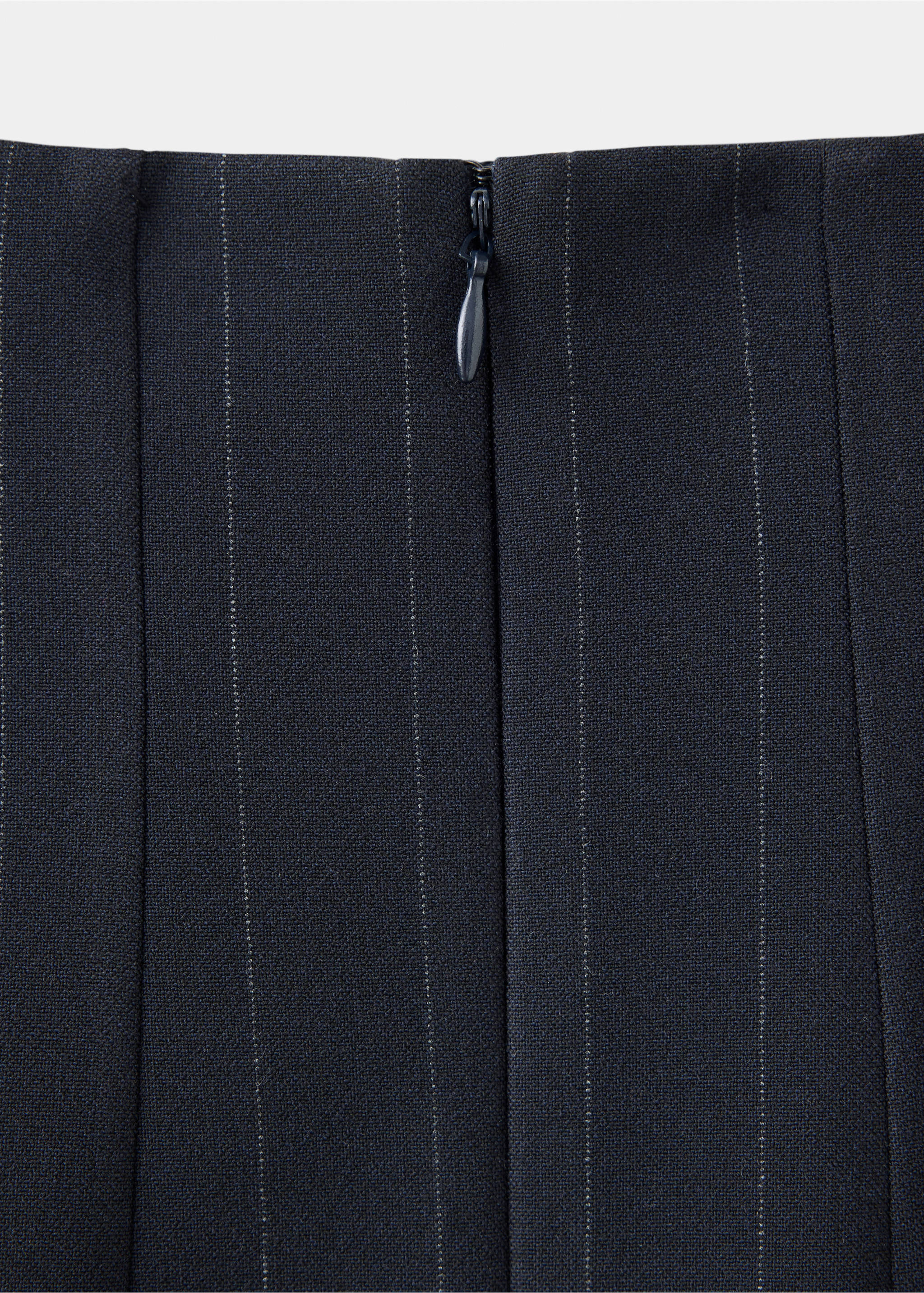 Midi pinstripe skirt - Details of the article 8, Navy. Ref: 37085176-00.