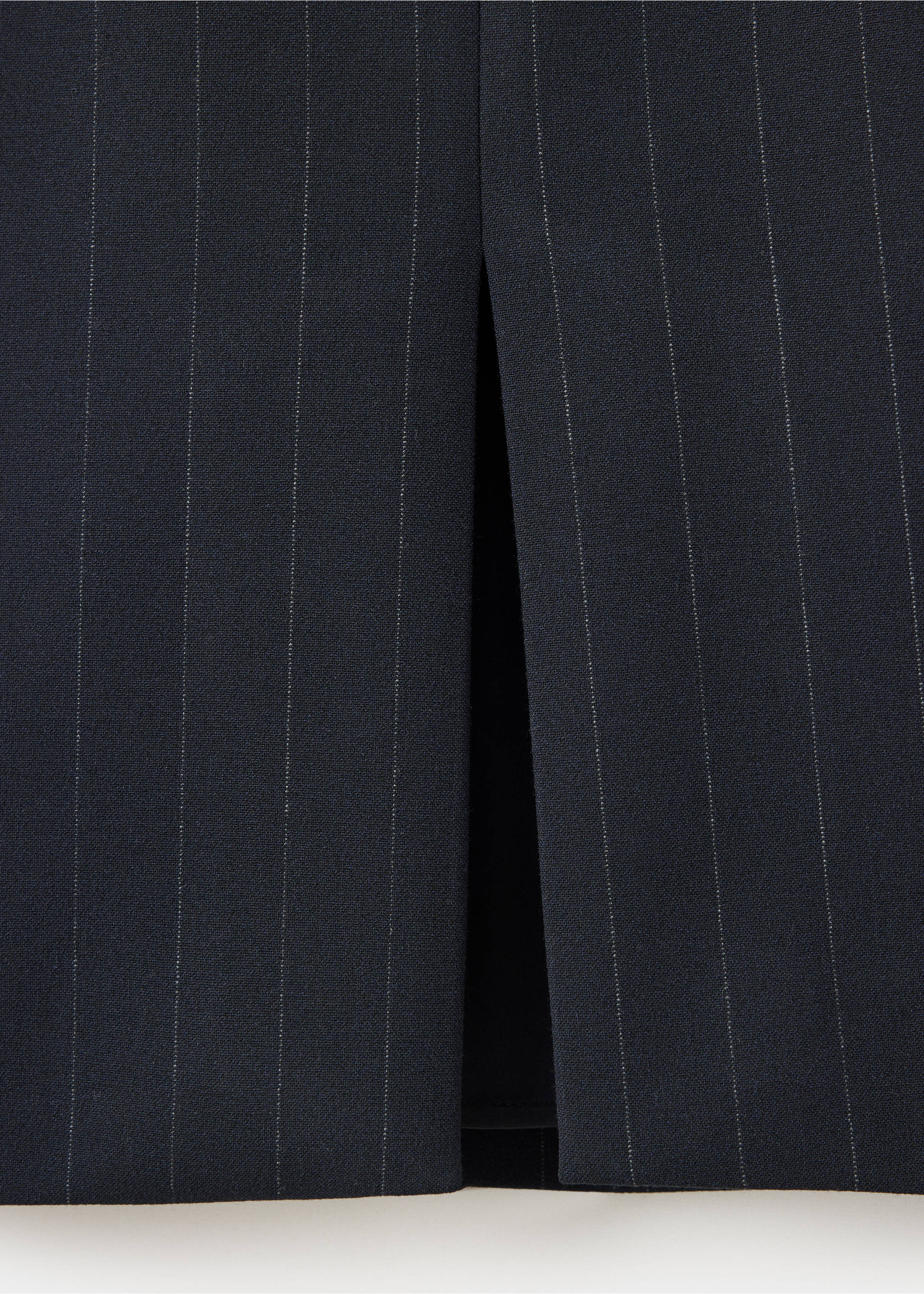 Midi pinstripe skirt - Details of the article 0, Navy. Ref: 37085176-00.