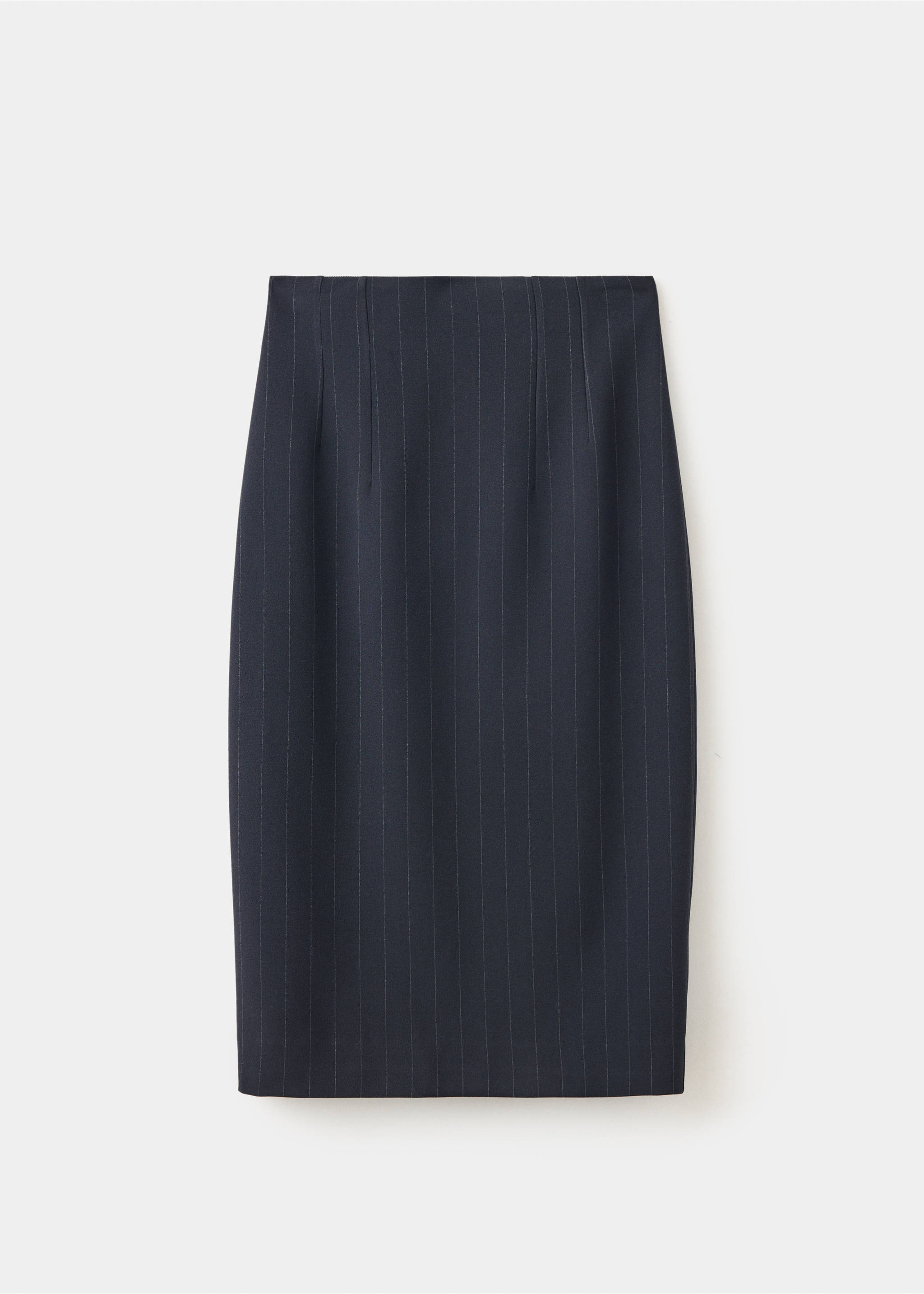 Midi pinstripe skirt - Article without model, Navy. Ref: 37085176-00.