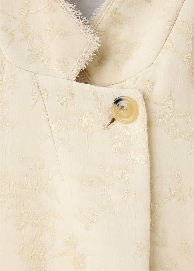 Jacquard blazer with button closure — Ivory White
