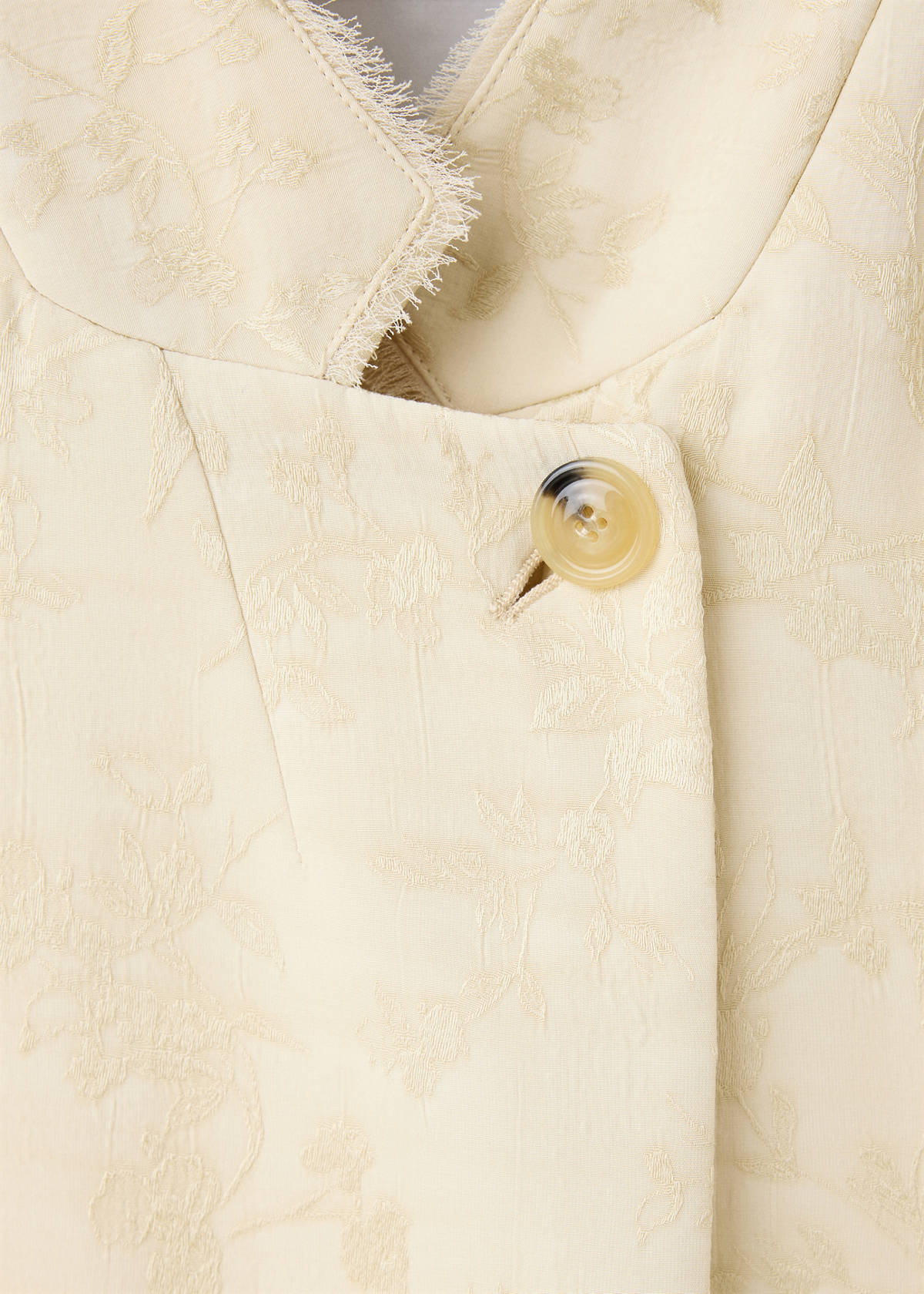 Jacquard blazer with button closure — Ivory White
