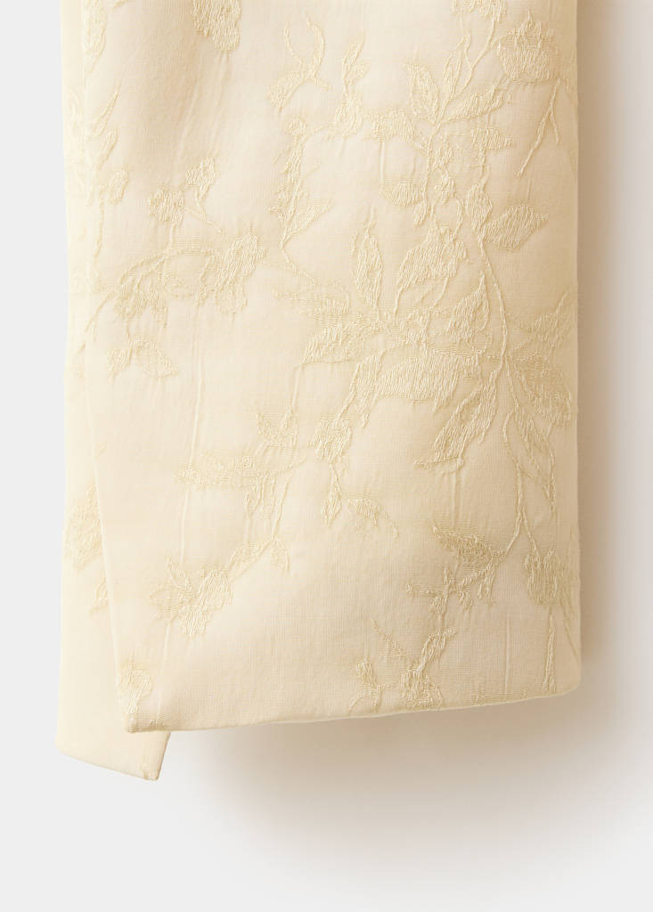 Jacquard blazer with button closure — Ivory White