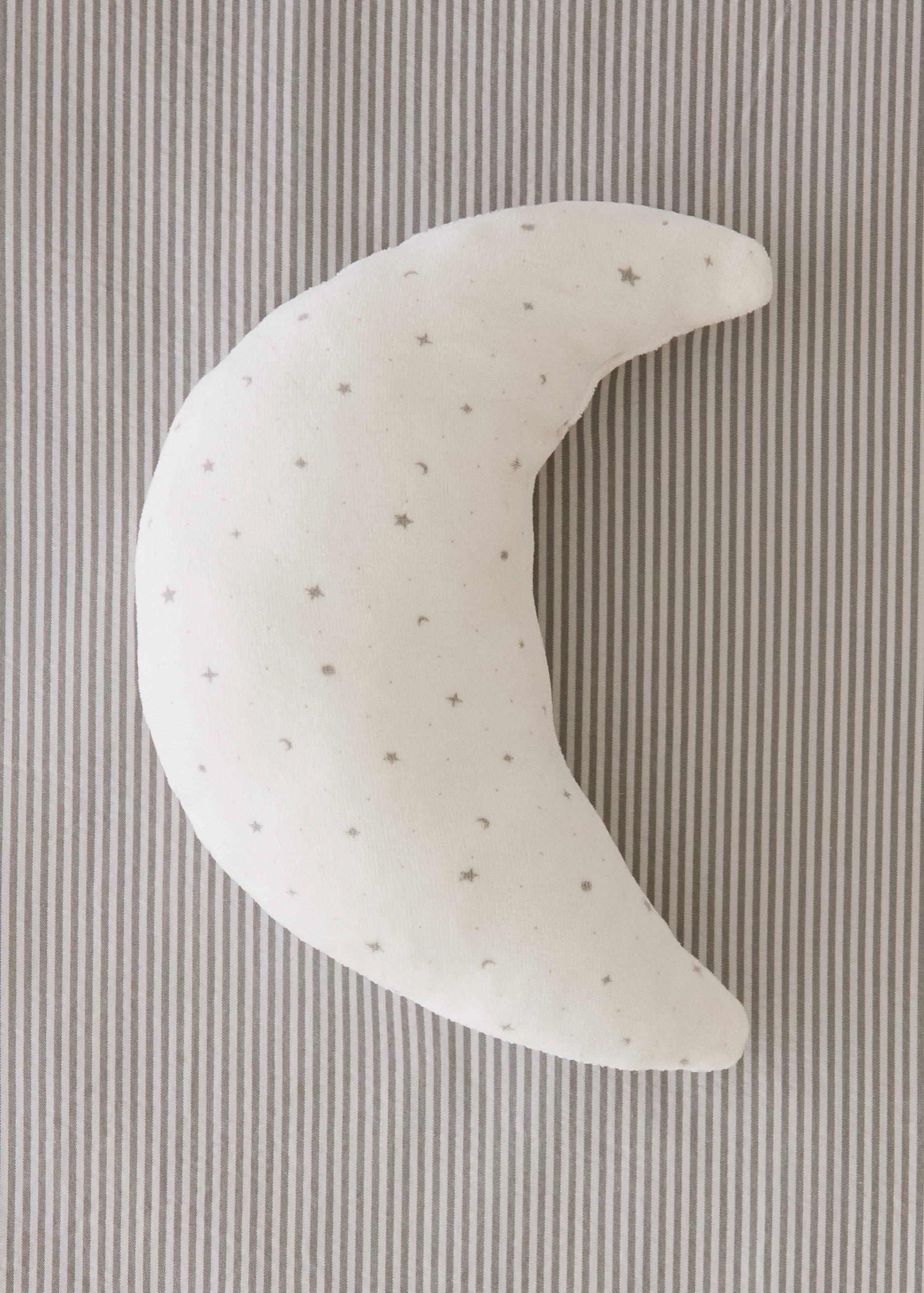 Hochet bébé en forme de lune à pois - Plan général